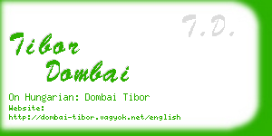 tibor dombai business card